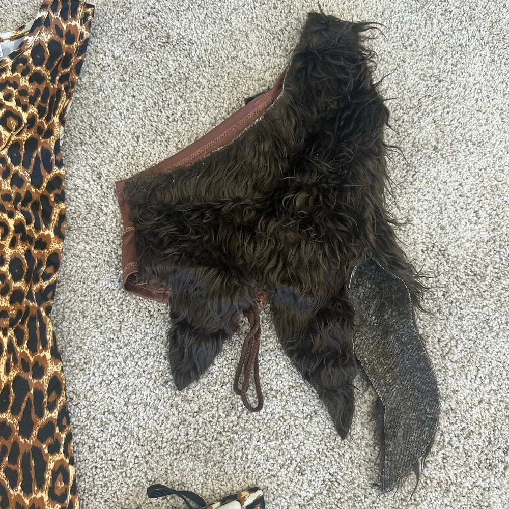 Child‎ Cave Girl Cutie Costume Kids 8-9 Medium 5 Piece Set Halloween Dress Up